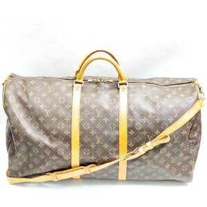 Louis Vuitton LV Boston Bag Keepall Bandouliere 60 Brown Monogram 749-073125